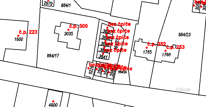 Trutnov 48526231 na parcele st. 3641 v KÚ Trutnov, Katastrální mapa