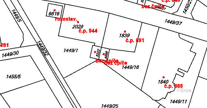 Beroun 50093231 na parcele st. 4098 v KÚ Beroun, Katastrální mapa