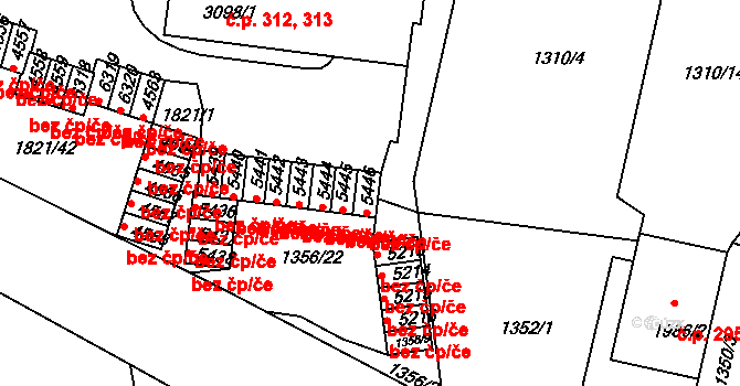 Třebíč 50449231 na parcele st. 5446 v KÚ Třebíč, Katastrální mapa