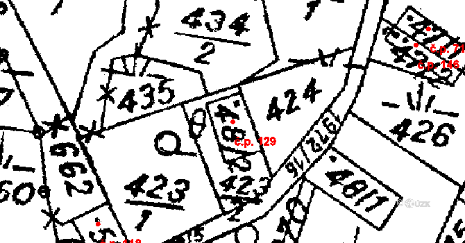 Dolní Sytová 129, Háje nad Jizerou na parcele st. 48/2 v KÚ Dolní Sytová, Katastrální mapa
