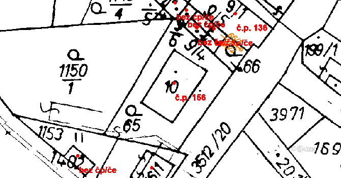 Cvikov I 156, Cvikov na parcele st. 10 v KÚ Cvikov, Katastrální mapa