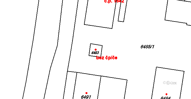 Vsetín 42181232 na parcele st. 6483 v KÚ Vsetín, Katastrální mapa