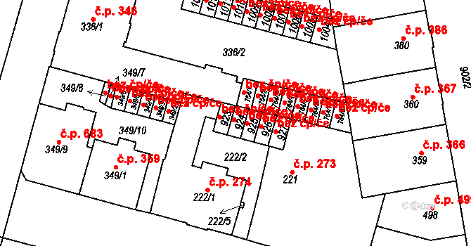 Mariánské Lázně 44652232 na parcele st. 924 v KÚ Mariánské Lázně, Katastrální mapa