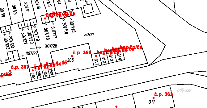 Velké Opatovice 48743232 na parcele st. 312 v KÚ Velké Opatovice, Katastrální mapa