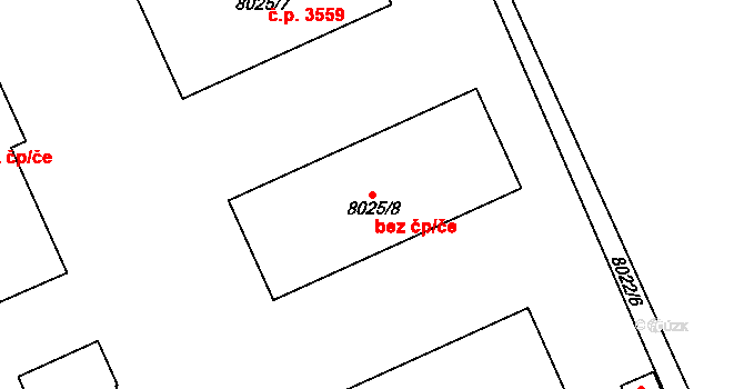 Frýdek-Místek 49489232 na parcele st. 8025/8 v KÚ Panské Nové Dvory, Katastrální mapa