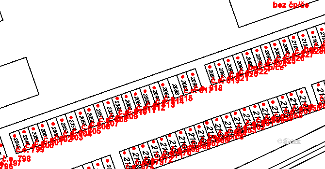 Uherský Brod 815 na parcele st. 2087 v KÚ Uherský Brod, Katastrální mapa