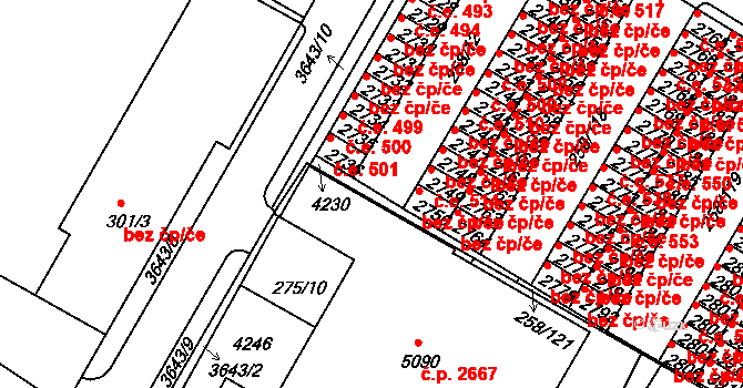 Rakovník 50217232 na parcele st. 258/120 v KÚ Rakovník, Katastrální mapa