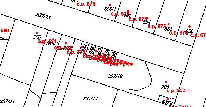 Přeštice 78042232 na parcele st. 2838 v KÚ Přeštice, Katastrální mapa