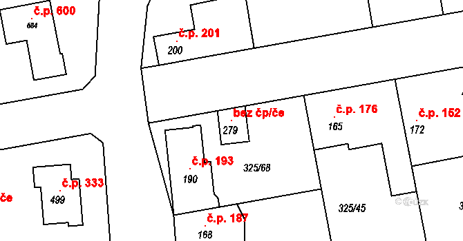 Nehvizdy 102812233 na parcele st. 279 v KÚ Nehvizdy, Katastrální mapa