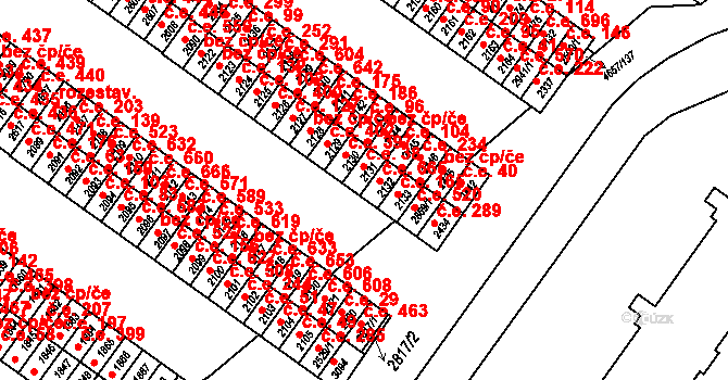 Veselí nad Moravou 38 na parcele st. 2131 v KÚ Veselí-Předměstí, Katastrální mapa