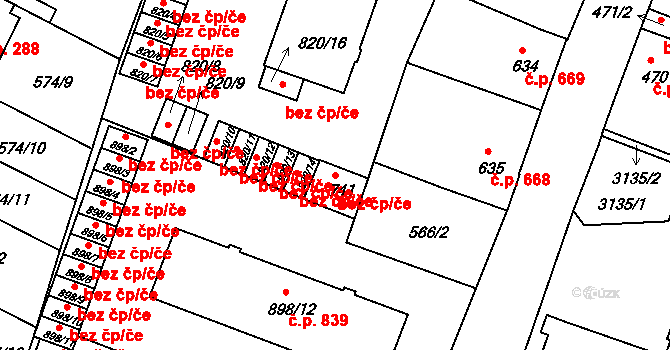Milevsko 43167233 na parcele st. 741 v KÚ Milevsko, Katastrální mapa