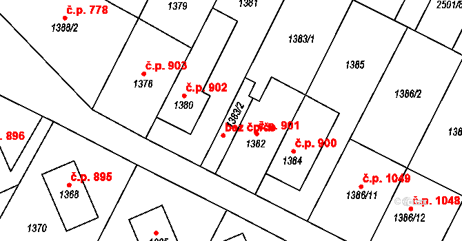 Oslavany 46043233 na parcele st. 1383/2 v KÚ Oslavany, Katastrální mapa