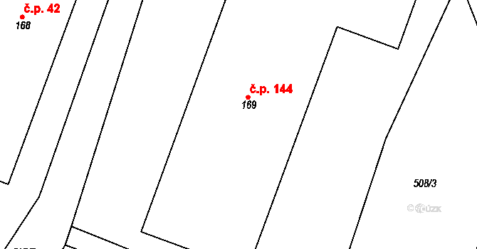 Libenice 46089233 na parcele st. 169 v KÚ Libenice, Katastrální mapa