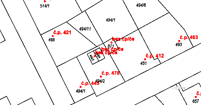 Kryry 47125233 na parcele st. 494/4 v KÚ Kryry, Katastrální mapa
