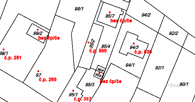 Suchdol nad Lužnicí 47507233 na parcele st. 95/4 v KÚ Suchdol nad Lužnicí, Katastrální mapa