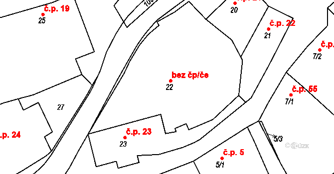 Štěpánov nad Svratkou 44 na parcele st. 22 v KÚ Štěpánov nad Svratkou, Katastrální mapa