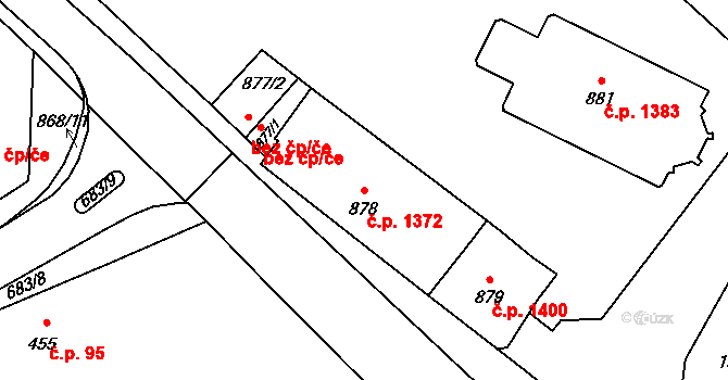 Zábřeh 1372 na parcele st. 878 v KÚ Zábřeh na Moravě, Katastrální mapa