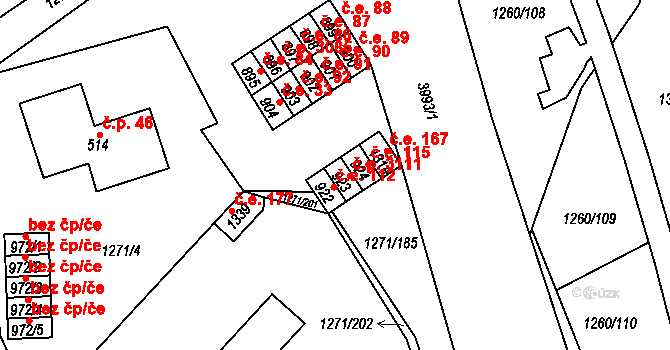 Pazderna 3111, Vyškov na parcele st. 923 v KÚ Dědice u Vyškova, Katastrální mapa