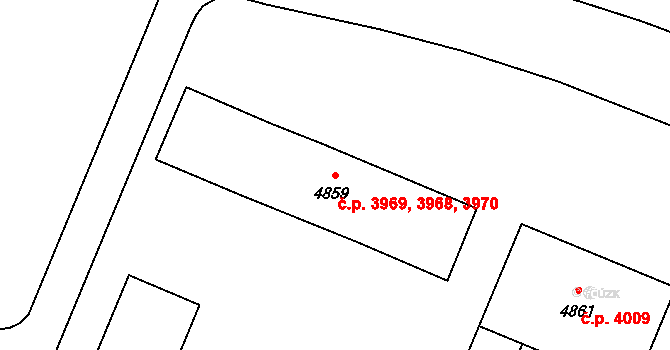 Zlín 3968,3969,3970 na parcele st. 4859 v KÚ Zlín, Katastrální mapa