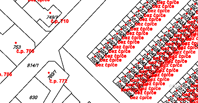 Neratovice 43112234 na parcele st. 1025 v KÚ Neratovice, Katastrální mapa
