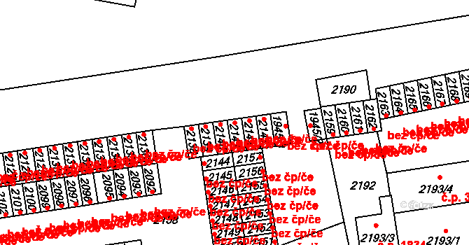 Kladno 44385234 na parcele st. 2141 v KÚ Kladno, Katastrální mapa