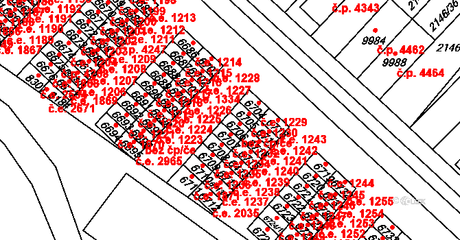 Hodonín 44819234 na parcele st. 6706 v KÚ Hodonín, Katastrální mapa