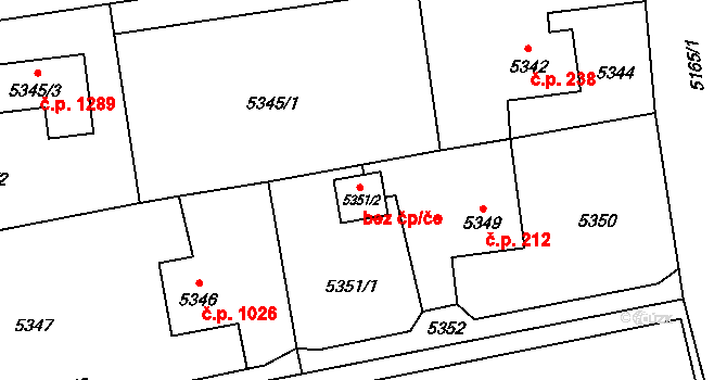 Šenov 46671234 na parcele st. 5351/2 v KÚ Šenov u Ostravy, Katastrální mapa