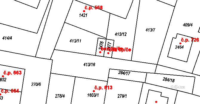 Hradec Králové 47828234 na parcele st. 2476 v KÚ Kukleny, Katastrální mapa