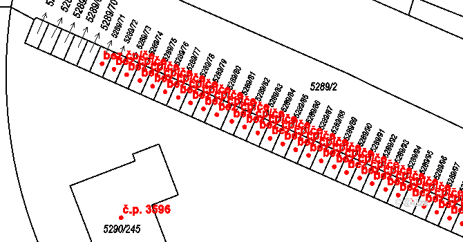 Přerov 50321234 na parcele st. 5289/81 v KÚ Přerov, Katastrální mapa