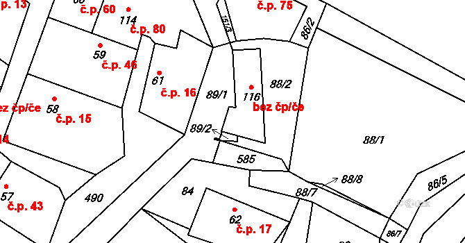 Objekt 54655234, Katastrální mapa