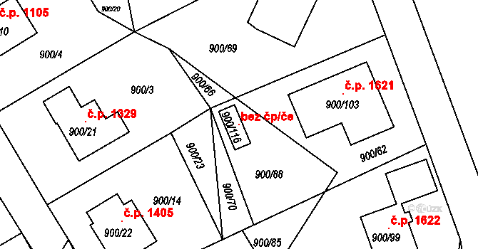 Rychnov nad Kněžnou 99843234 na parcele st. 900/116 v KÚ Rychnov nad Kněžnou, Katastrální mapa