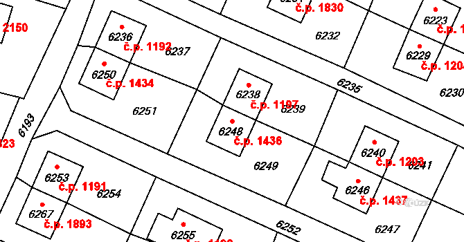 Rychvald 1436 na parcele st. 6248 v KÚ Rychvald, Katastrální mapa