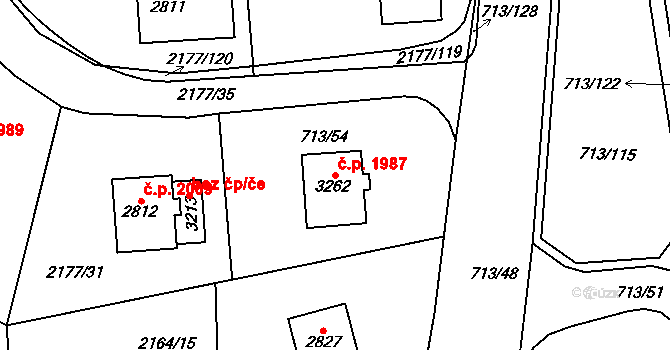 Předměstí 1987, Svitavy na parcele st. 3262 v KÚ Svitavy-předměstí, Katastrální mapa