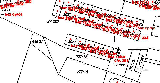 Chlumec 38811235 na parcele st. 309 v KÚ Chlumec u Chabařovic, Katastrální mapa