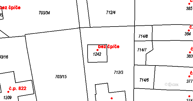 Lišov 42322235 na parcele st. 1242 v KÚ Lišov, Katastrální mapa