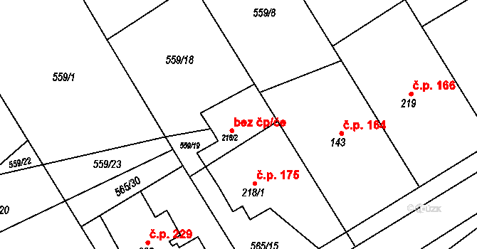 Štěpánov nad Svratkou 44133235 na parcele st. 218/2 v KÚ Štěpánov nad Svratkou, Katastrální mapa