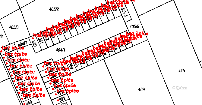 Loštice 44932235 na parcele st. 379 v KÚ Loštice, Katastrální mapa