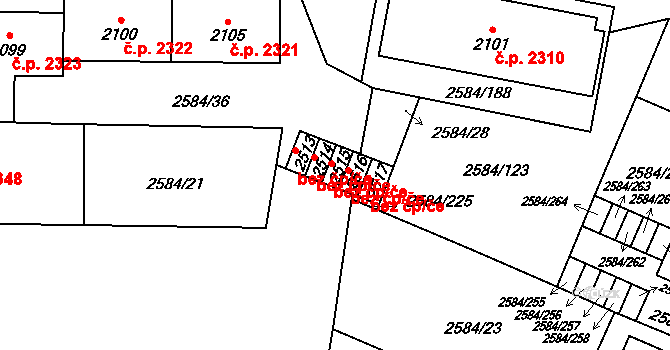 Břeclav 47223235 na parcele st. 2515 v KÚ Břeclav, Katastrální mapa