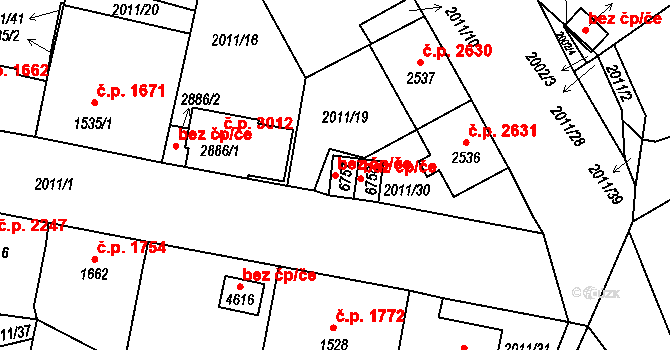 Jablonec nad Nisou 49688235 na parcele st. 6757 v KÚ Jablonec nad Nisou, Katastrální mapa
