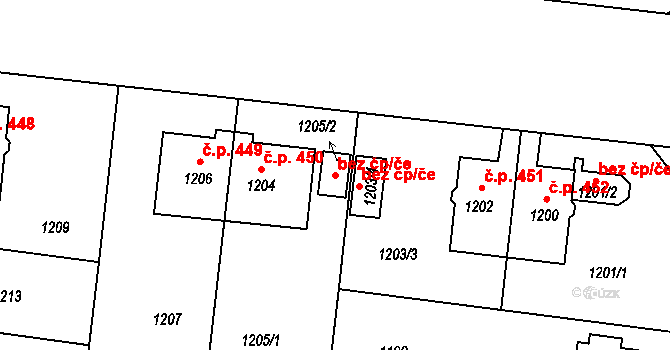 Praha 89749235 na parcele st. 1205/2 v KÚ Střešovice, Katastrální mapa