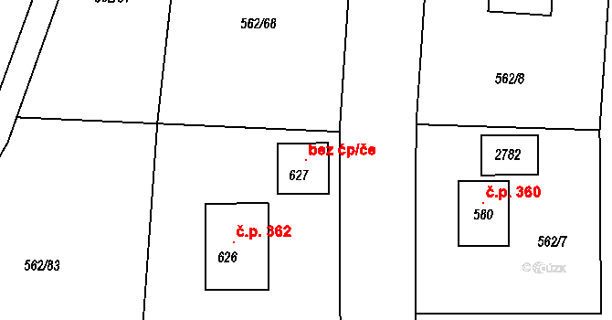 Libá 96327235 na parcele st. 627 v KÚ Libá, Katastrální mapa