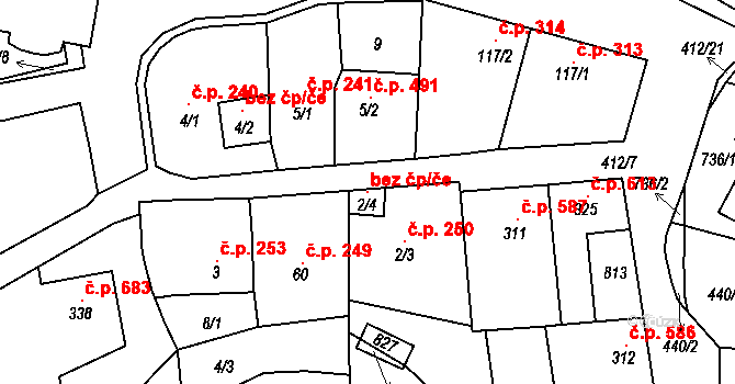 Kralupy nad Vltavou 103375236 na parcele st. 2/4 v KÚ Lobeč, Katastrální mapa