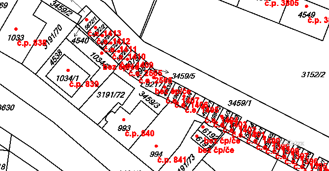 Zlín 1407 na parcele st. 4983/2 v KÚ Zlín, Katastrální mapa