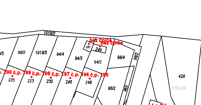 Štěpánov nad Svratkou 38362236 na parcele st. 247 v KÚ Štěpánov nad Svratkou, Katastrální mapa