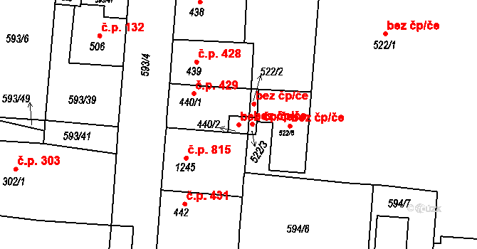 Hradec Králové 41011236 na parcele st. 440/2 v KÚ Svobodné Dvory, Katastrální mapa