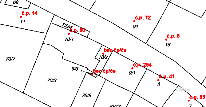 Tetín 43430236 na parcele st. 10/2 v KÚ Tetín u Berouna, Katastrální mapa
