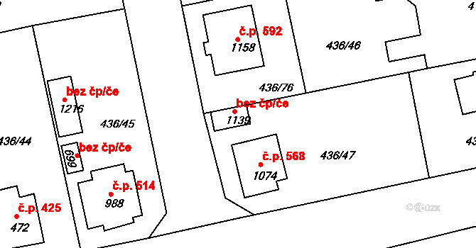 Šťáhlavy 46259236 na parcele st. 1139 v KÚ Šťáhlavy, Katastrální mapa