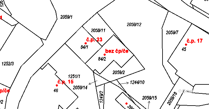 Jistebnice 47405236 na parcele st. 84/2 v KÚ Makov u Jistebnice, Katastrální mapa