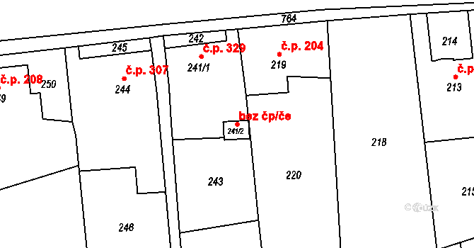 Lipová-lázně 48128236 na parcele st. 241/2 v KÚ Dolní Lipová, Katastrální mapa
