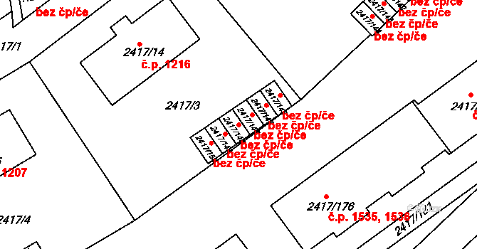 Rychnov nad Kněžnou 48493236 na parcele st. 2417/148 v KÚ Rychnov nad Kněžnou, Katastrální mapa